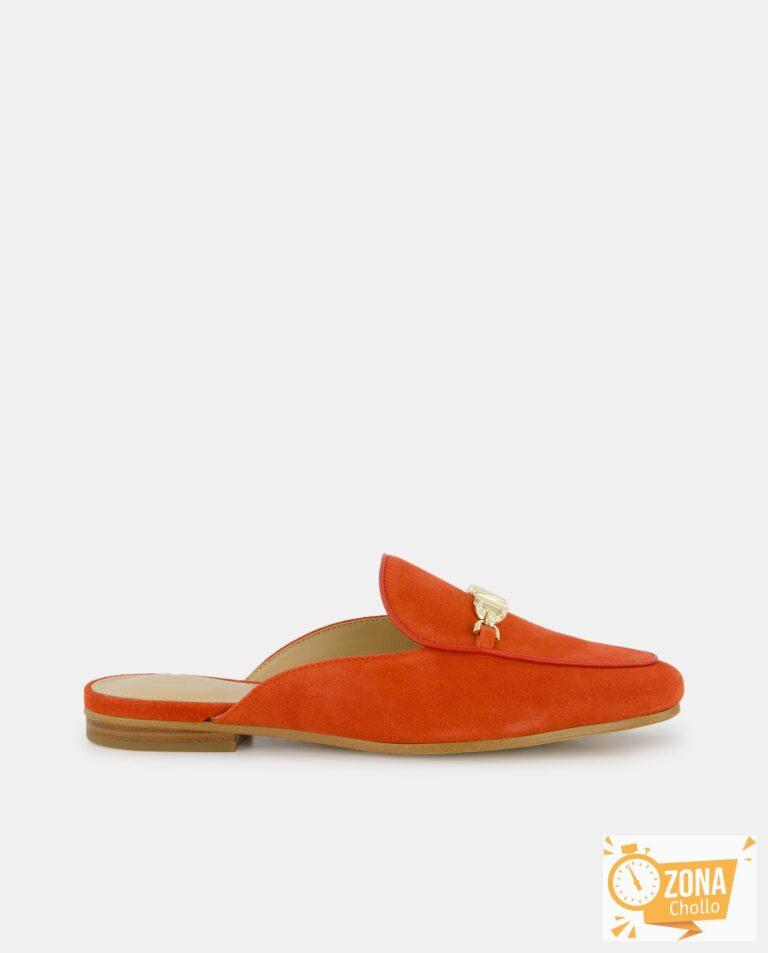 Mules Tiffanie de mujer en piel con logotipo dorado — 35,00€ € -80%