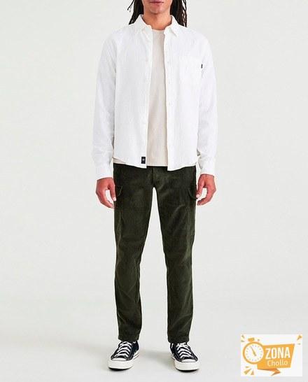 Pantalón Cargo de hombre, en fit Tapered, tejido de pana — 23,00€ € -81%