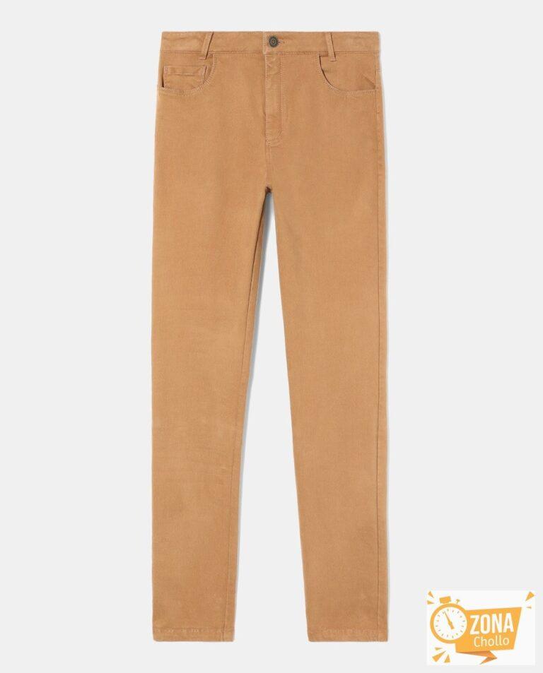 Pantalón pitillo básico 5 bolsillos de mujer piel de melocotón — 19,00€ € -71%