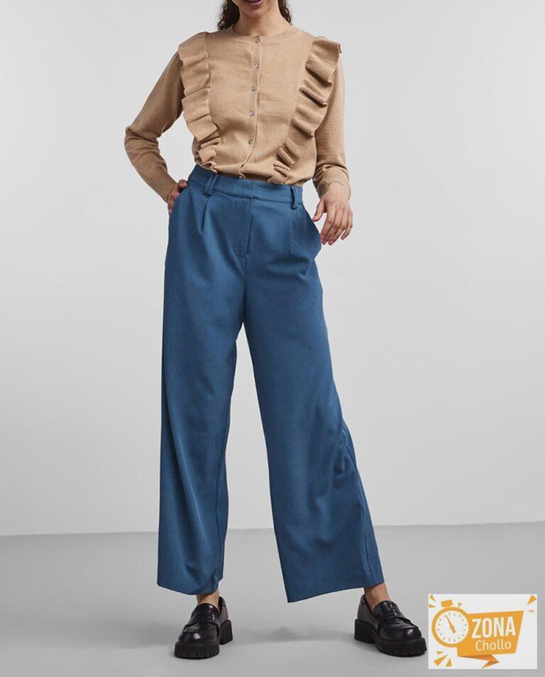 Pantalón de mujer acampanado de tiro alto — 11,00€ € -82%