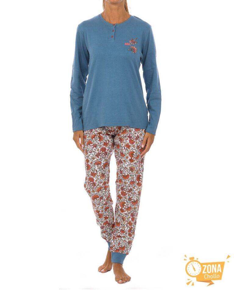 Pijama de invierno manga larga «flower» mujer — 24,95€ € -60%
