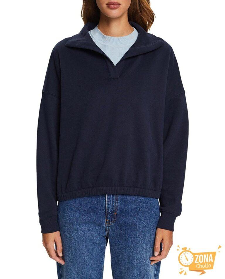 Sudadera cerrada de mujer cuello polo — 11,00€ € -82%