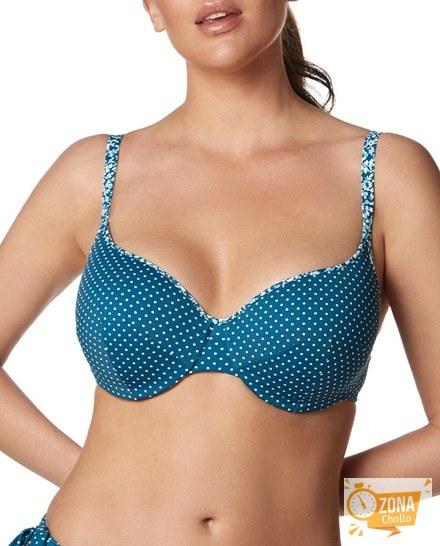 Sujetador de bikini Carey capacidad con copas y aros estampado — 15,00€ € -80%