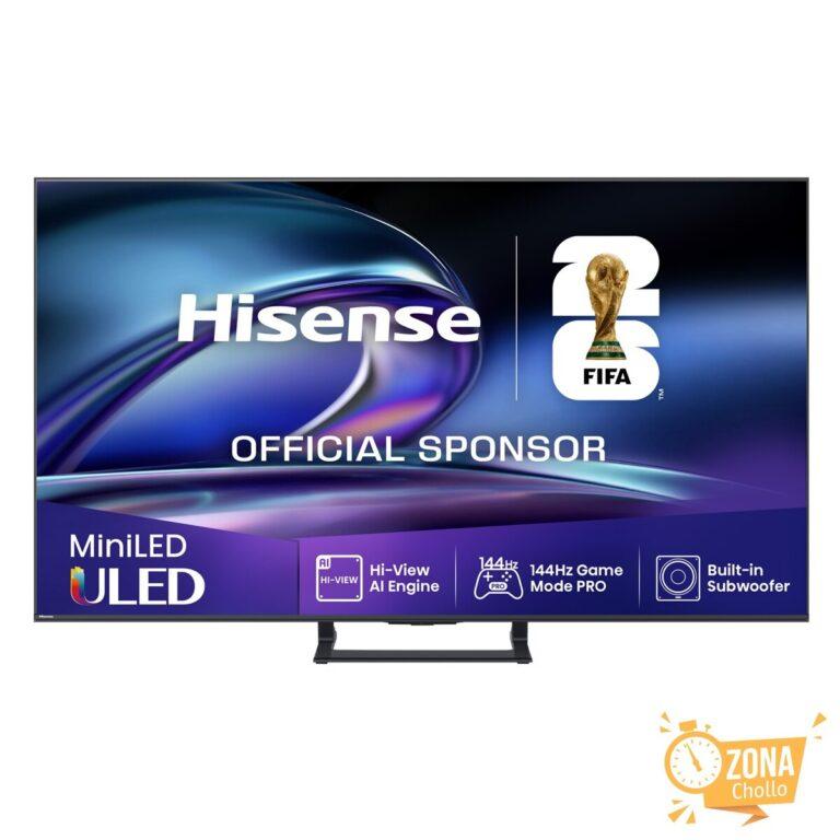 TV MiniLED 189 cm (75″) Hisense 75E8Q, UHD 4K, Smart TV… — 359 € -60%