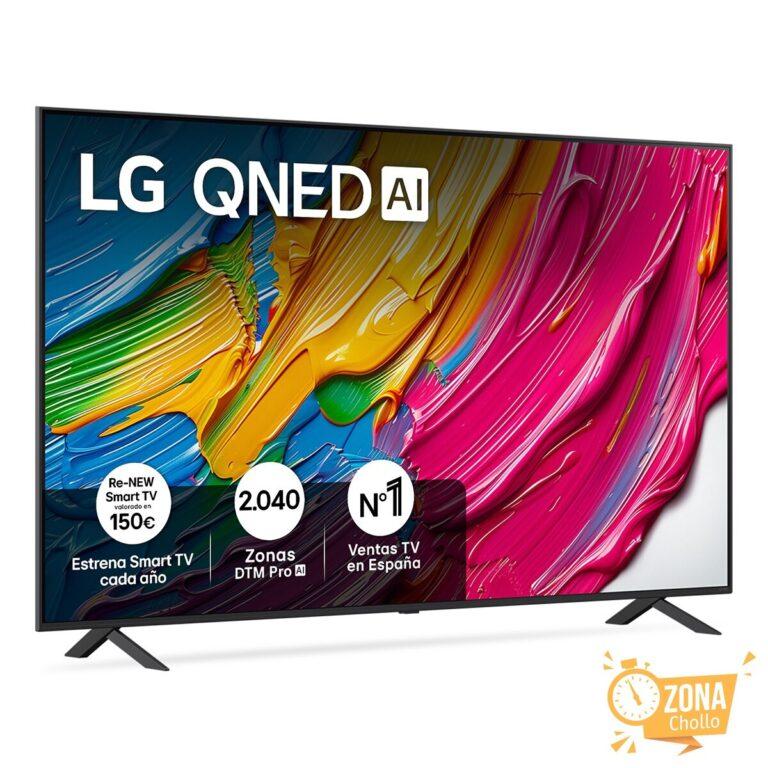 TV QNED AI 189cm (75″) LG 75QNED80A6A, 4K Smart TV (Reacondicionado… — 329 € -60%