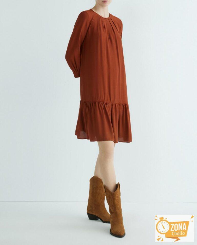 Vestido holgado viscosa manga 3/4 — 13,00€ € -81%