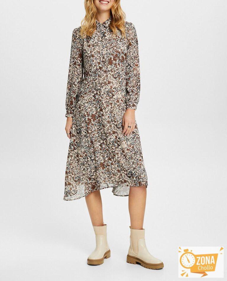 Vestido midi camisero estampado — 19,00€ € -81%
