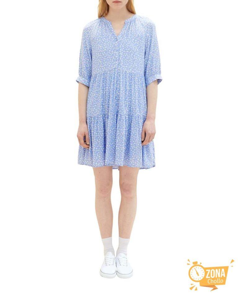 Vestido media manga volantes — 11,00€ € -82%