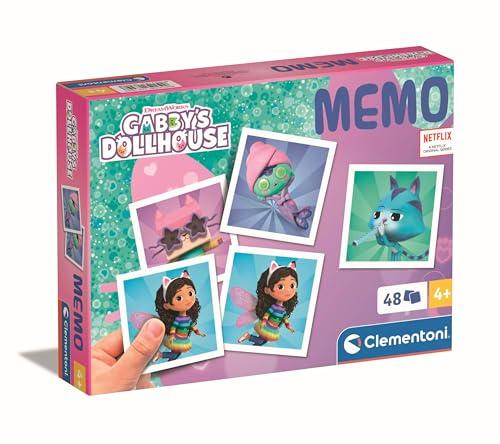 Clementoni Mémo Gabby'S Dollhouse - Juego para Niños, 48 Fichas