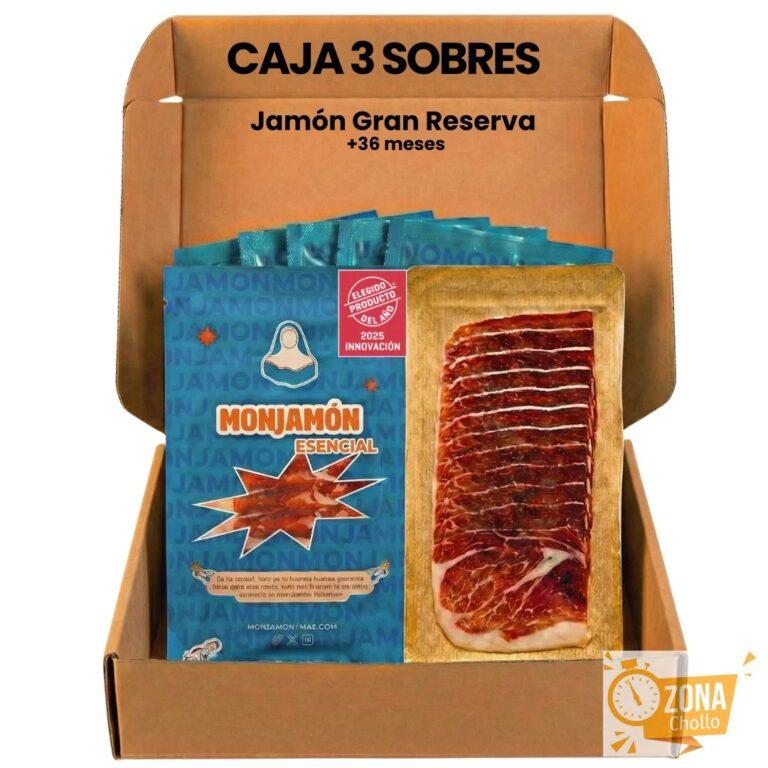 3 SOBRES DE JAMÓN GRAN RESERVA 24 MESES MONJAMON | ELEGIDO PRODUCTO… — 14.31 EUR €