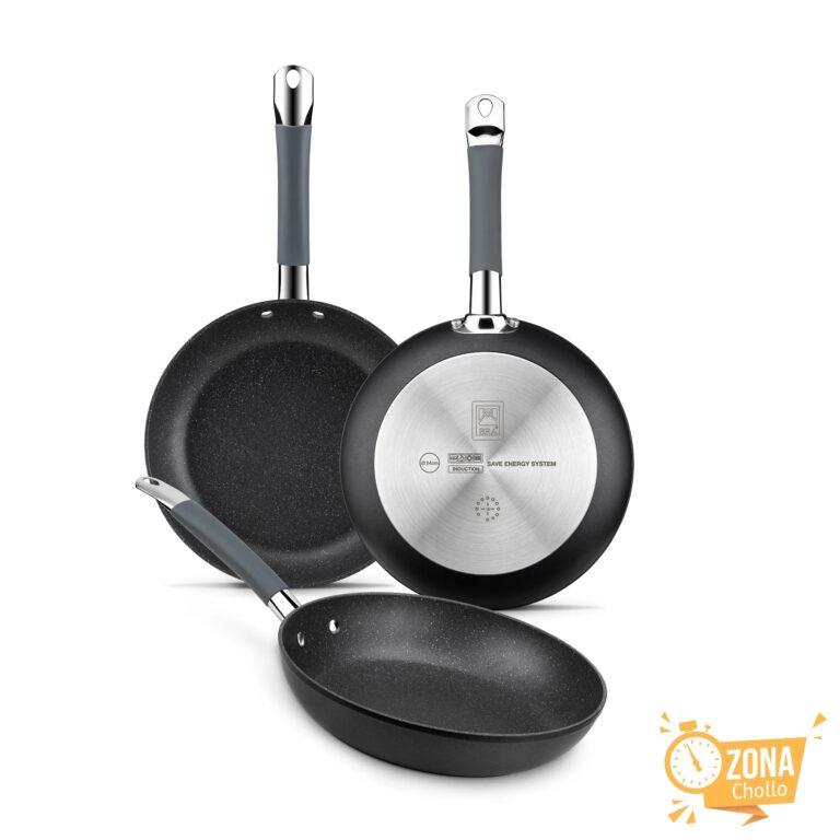 BRA Master – Set de 3 sartenes Aluminio Forjado – 20, 24 y 28 cm –… — 33.06 EUR €