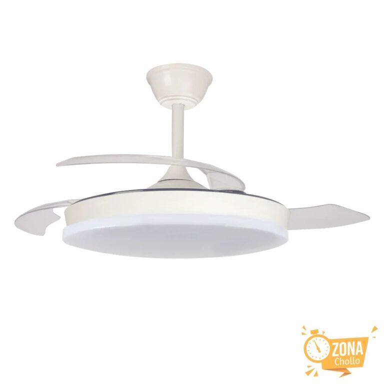 AkunaDecor- Ventilador de Techo Arpon Blanco con Aspas Retráctiles… — 43.95 EUR €