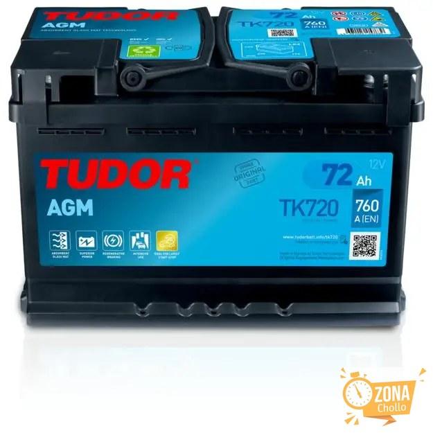 Tudor TK720 Batería de Coche AGM 72Ah 760A – Alta Potencia – Larga… — 104.73 EUR €