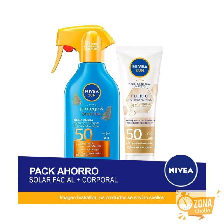 NIVEA SUN Pack ahorro protector solar – Contiene crema solar facial… — 20.45 EUR €