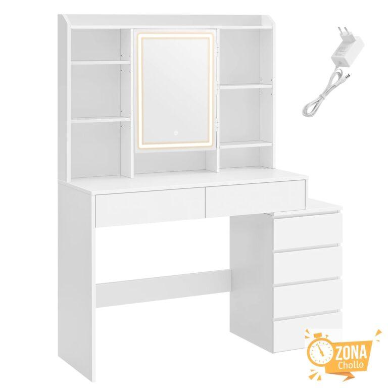 VASAGLE Tocador con Luces LED de Brillo Ajustable, Mesa de… — 120.10 EUR €
