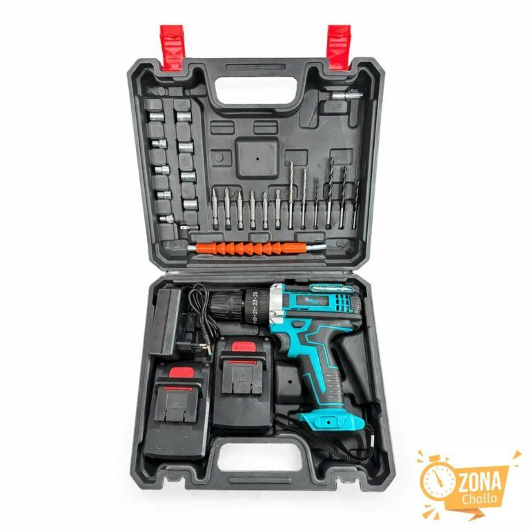 Set de taladro percutor inalambrico, con 2 baterias 21V 1,5 Ah, 25+3… — 22,09 €