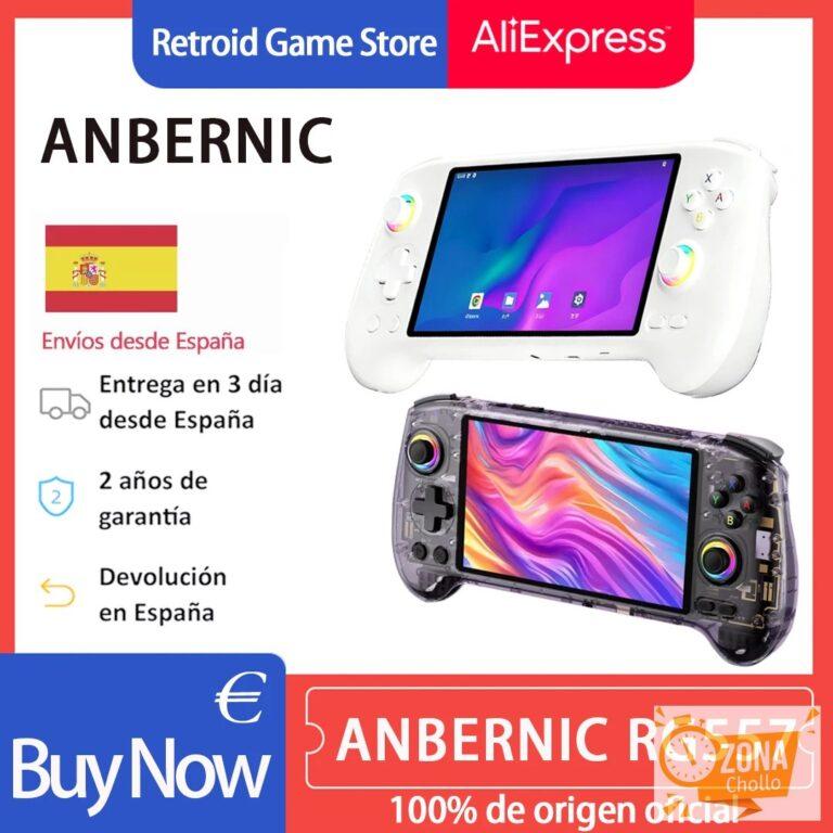 Consola de Juegos Retro Portátil ANBERNIC RG557, Pantalla AMOLED de… — 243,51 €