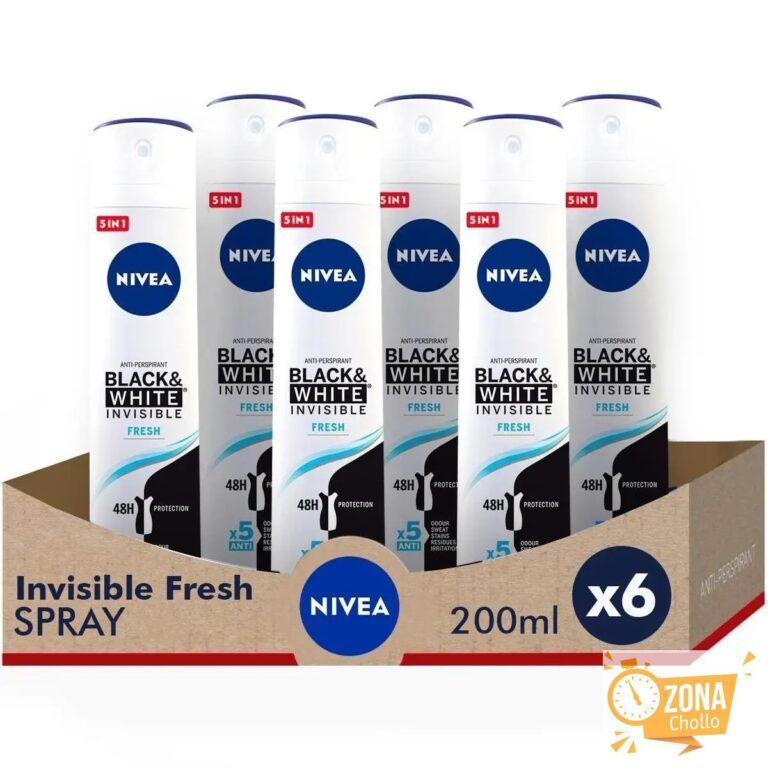 NIVEA Pack ahorro – Desodorante en spray Black & White Invisible… — 13,32 €