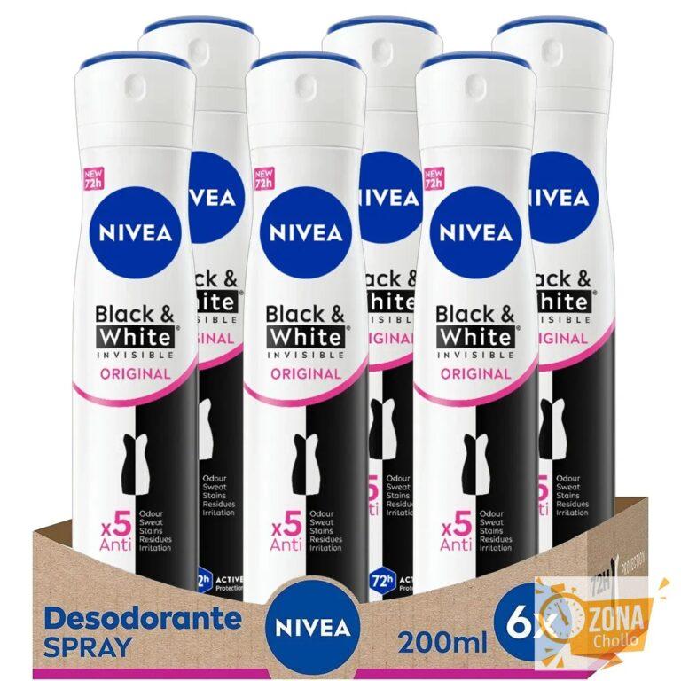 NIVEA Black & White Invisible Original Spray Desodorante 200ml, 6… — 12.09 EUR €