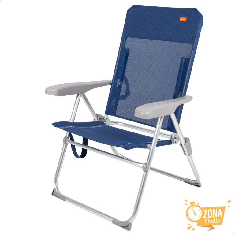 Aktive – Silla de playa plegable, azul marino, medidas 47x60x94 cm… — 37.36 EUR €