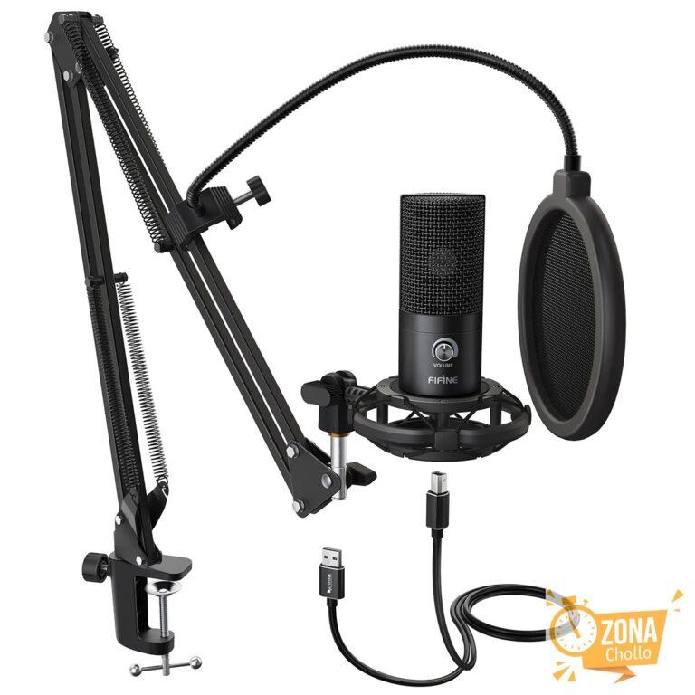 FIFINE-Kit de micrófono de ordenador USB condensador de estudio con… — 23,18 €