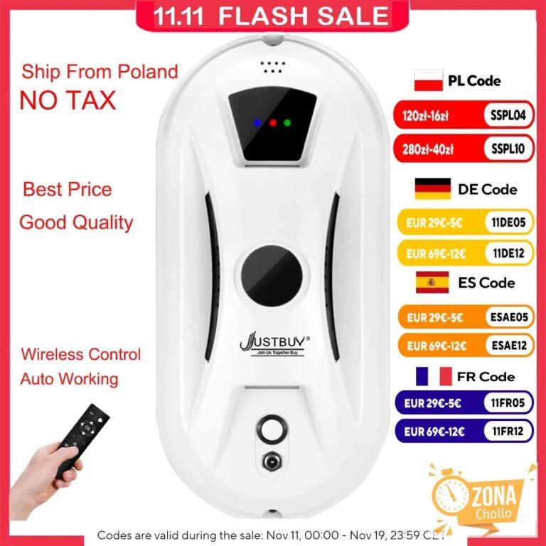 Robot aspirador de ventana, Limpiacristales de vidrio eléctrico de… — 49,52 €