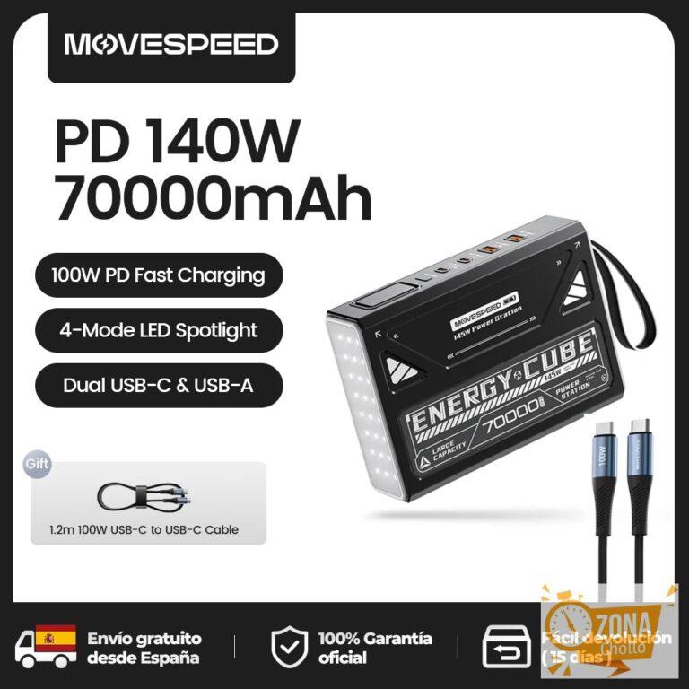 MOVESPEED Z70 Pro banco de energía de gran capacidad 140W carga… — 64,56 €