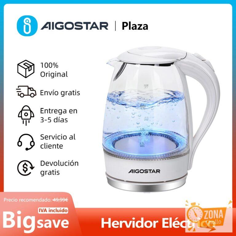 Hervidor de Cristal 1,7 L, Hervidor de Agua Eléctrico con… — 18,86 €