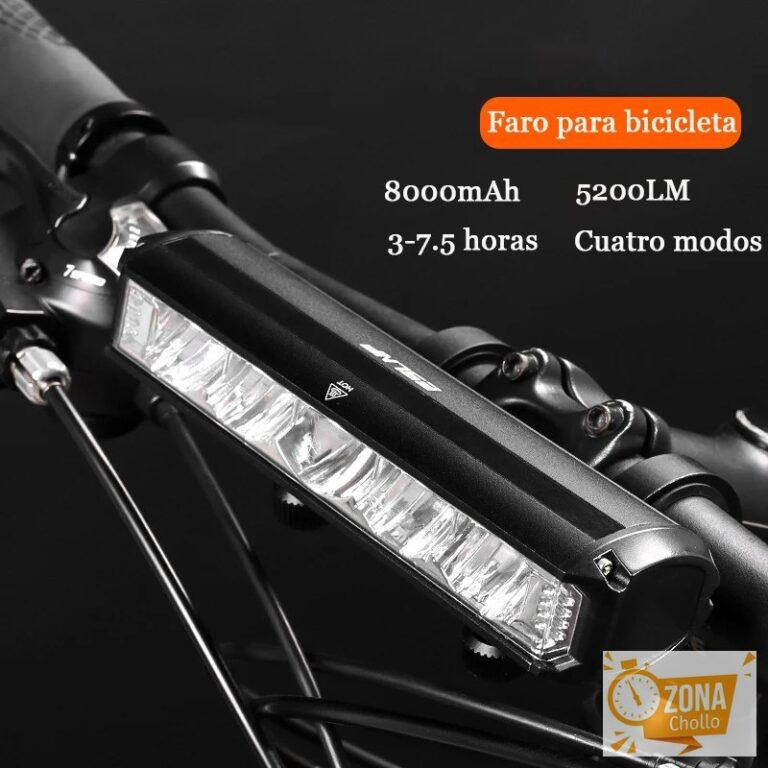 Luz Delantera para Bicicleta, 5200 Lúmenes 8000 mAh Impermeable… — 12,88 €