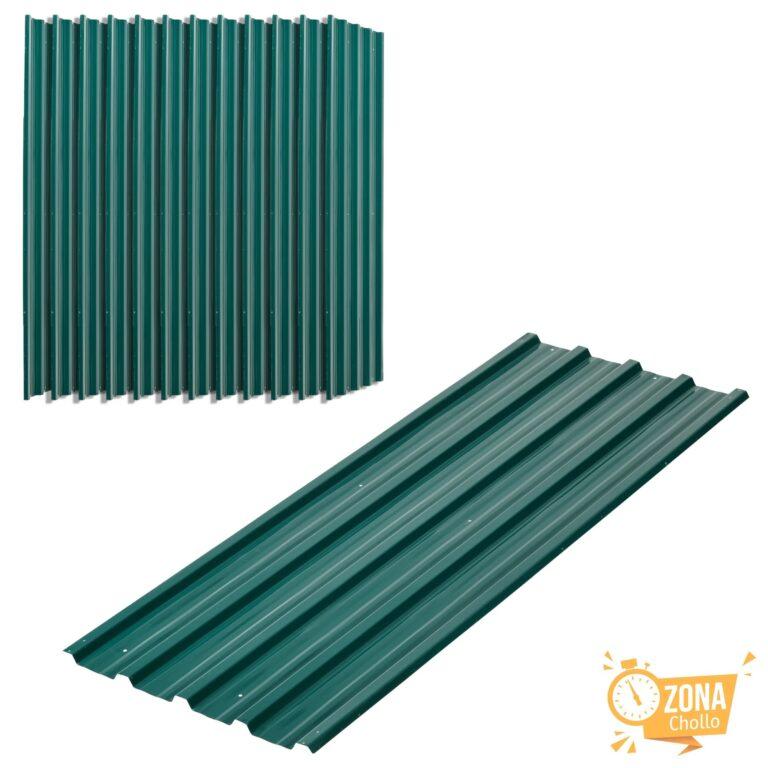 Outsunny Juego de 12 Paneles para Tejado de Acero Galvanizado 129x45cm — 65,69 €