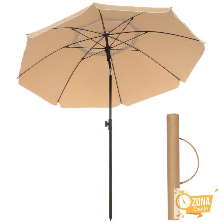 SONGMICS Sombrilla de 200 cm, UPF 50+, Inclinación Bidireccional de… — 24,97 €