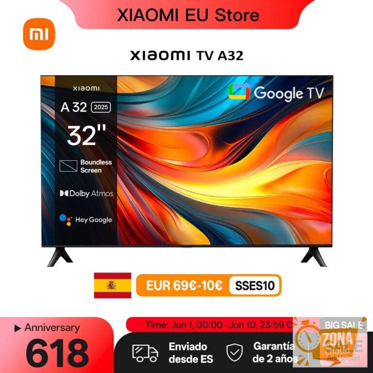 Xiaomi TV A 32, Tamaño compacto con pantalla colorida, sonido… — 97,16 €