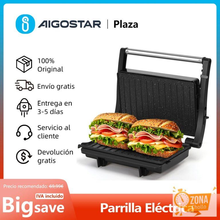 Parrilla Eléctrica, Máquina de Panini y Sandwichera, Apertura 180º… — 22,77 €