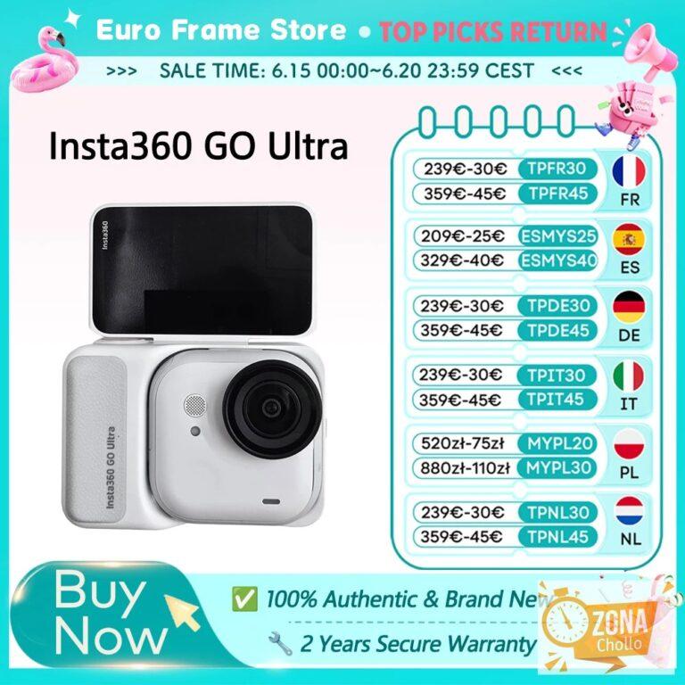 Cámara de acción Insta360 GO Ultra, ligera, POV, manos libres, 4K a… — 391,37 €