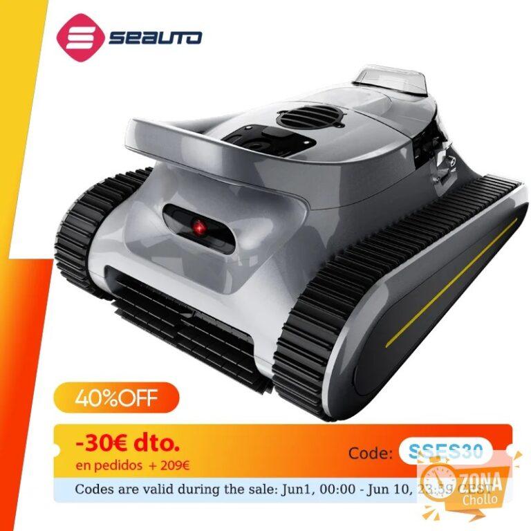 Robot aspirador de piscina inalámbrico Seauto, 180 minutos de… — 8,97 €