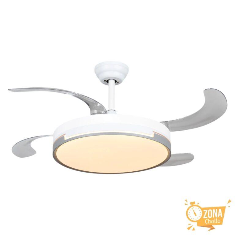 Ventilador de techo con luz LED 36W Blanco en 3 Temperaturas de Luz… — 38,86 €