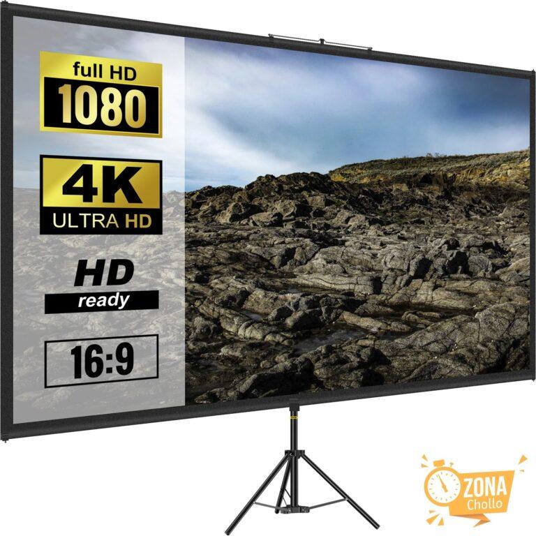 SucceBuy Pantalla de proyector con trípode de 100 pulgadas con… — 30,35 €