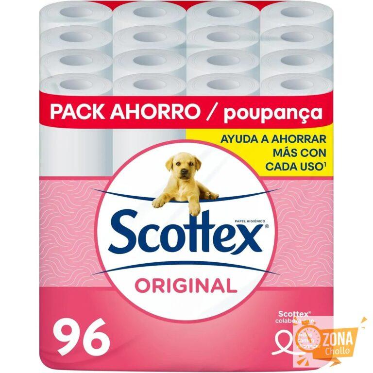 Scottex Papel Higiénico Original 96 Rollos (6 x 16) – Pack Familiar… — 20,93 €
