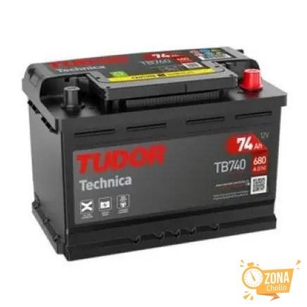 Tudor TB740 bateria de coche 12V 74Ah 680A, Gama Technica — 70,03 €