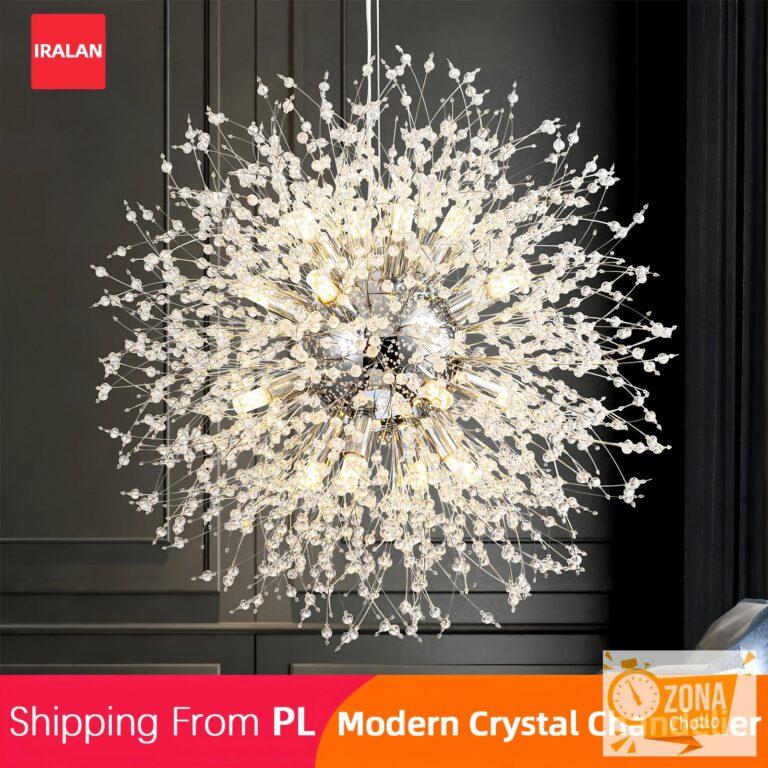 Lámpara colgante de techo de lujo, candelabro de techo moderno con… — 53,42 €