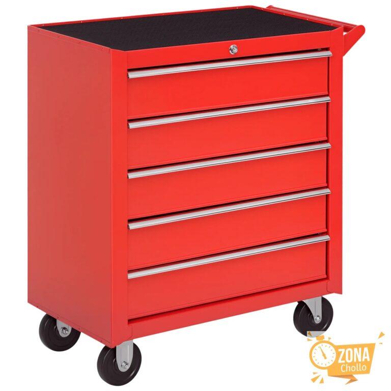 DURHAND Caja Taller Carro de Herramientas con Ruedas 5 Cajones Chapa… — 109,77 €