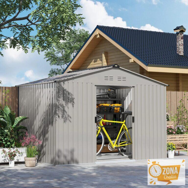 Outsunny Caseta de Jardín Exterior 4,9 m² 277x195x192 cm Cobertizo… — 305,15 €