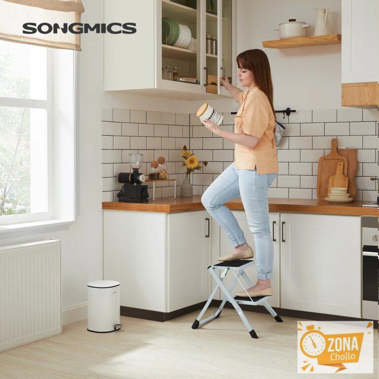SONGMICS Escalera de 2 escalones, acero resistente, plegable… — 21,64 €
