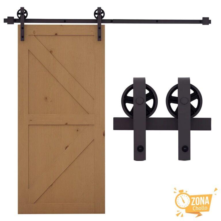 HOMCOM 6FT/183cm Herraje para Puerta Corredera Kit de Accesorios… — 44,08 €