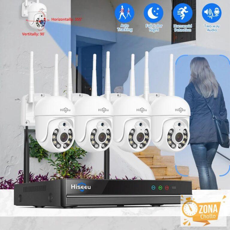 Hiseeu-Kit de sistema de cámaras de vigilancia de seguridad WiFi… — 141,10 €