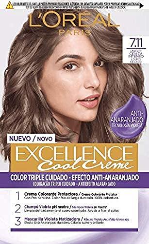 L'OREAL PARIS EXCELLENCE CREME TINTE PERMANENTE 7.11 RUBIO CENIZA