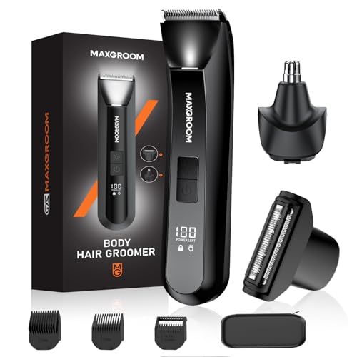 MAXGROOM AFEITADORA CORPORAL MASCULINA 3 EN 1