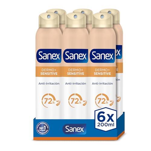 SANEX DERMO+SENSITIVE ANTIPERSPIRANTE SPRAY 6X200ML
