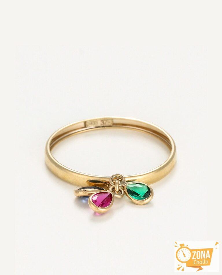 Anillo » 3 Pierres de couleurs — 109,00€ € -79%