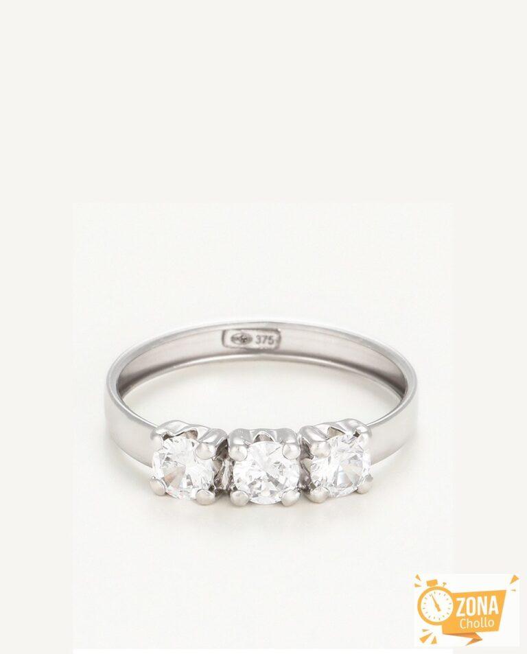 Anillo «Trio de Pierre» Oro blanco — 149,00€ € -78%